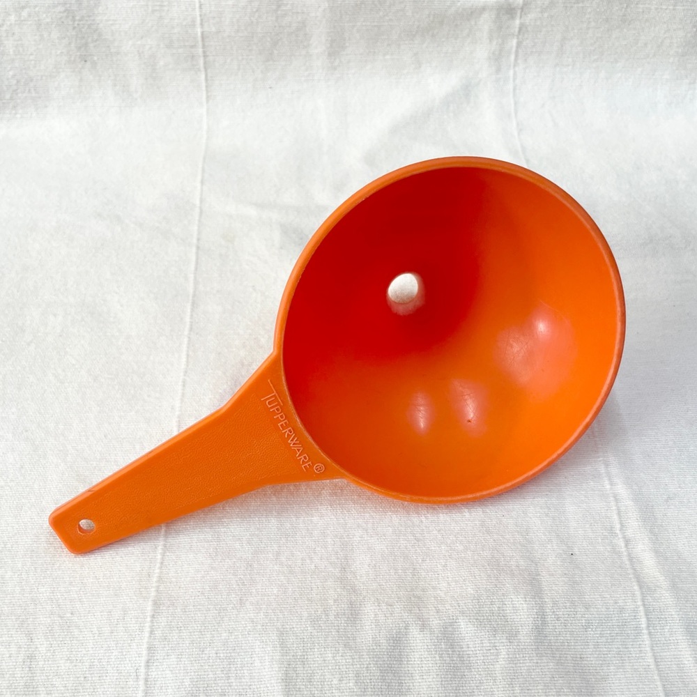 Tupperware | Vintage Orange Plastic Funnel Retro Colorful 70s